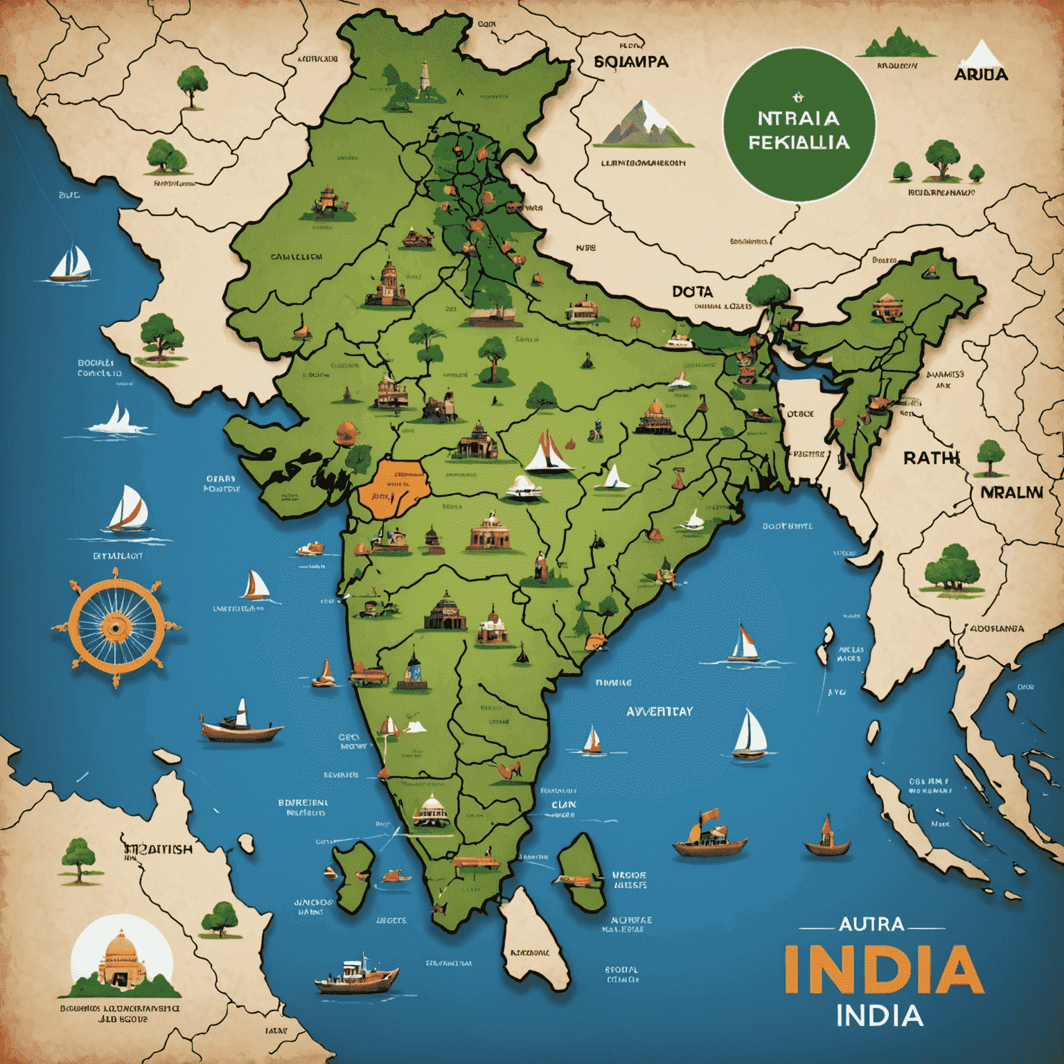 A map of India with highlighted areas showing Aviator game popularity. The image includes icons of people playing the game and our office location.